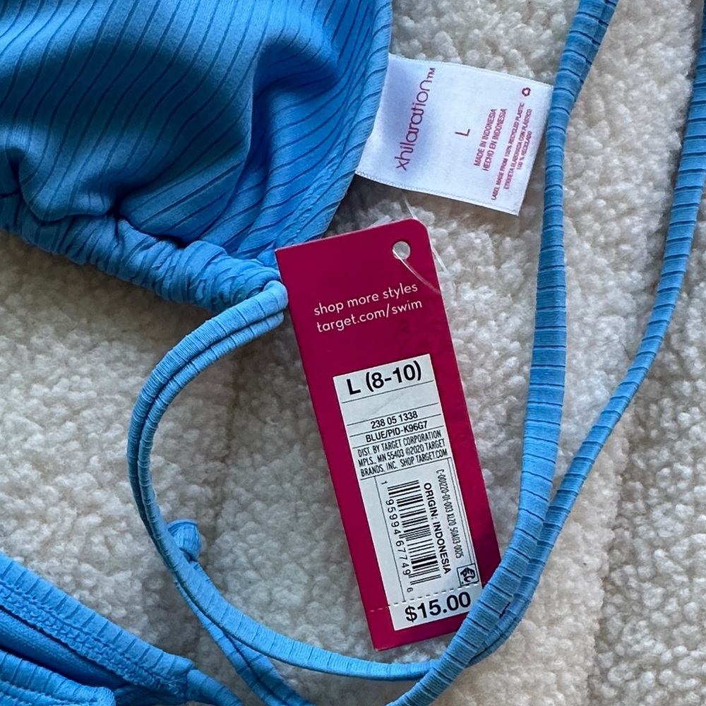 Target Blue Ribbed Bikini Set - Picture 3 of 6